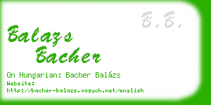 balazs bacher business card